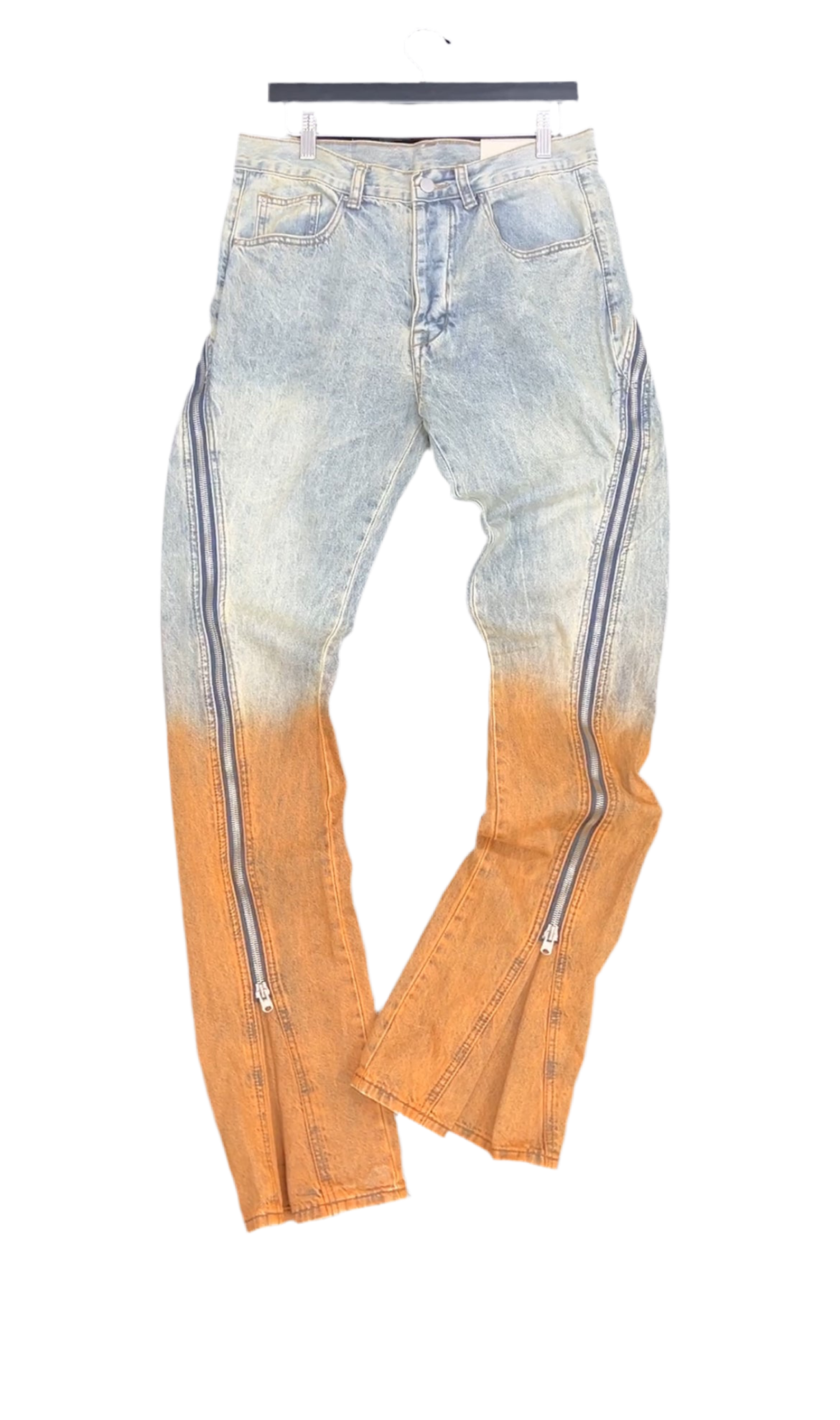 Zipper Denim Pants