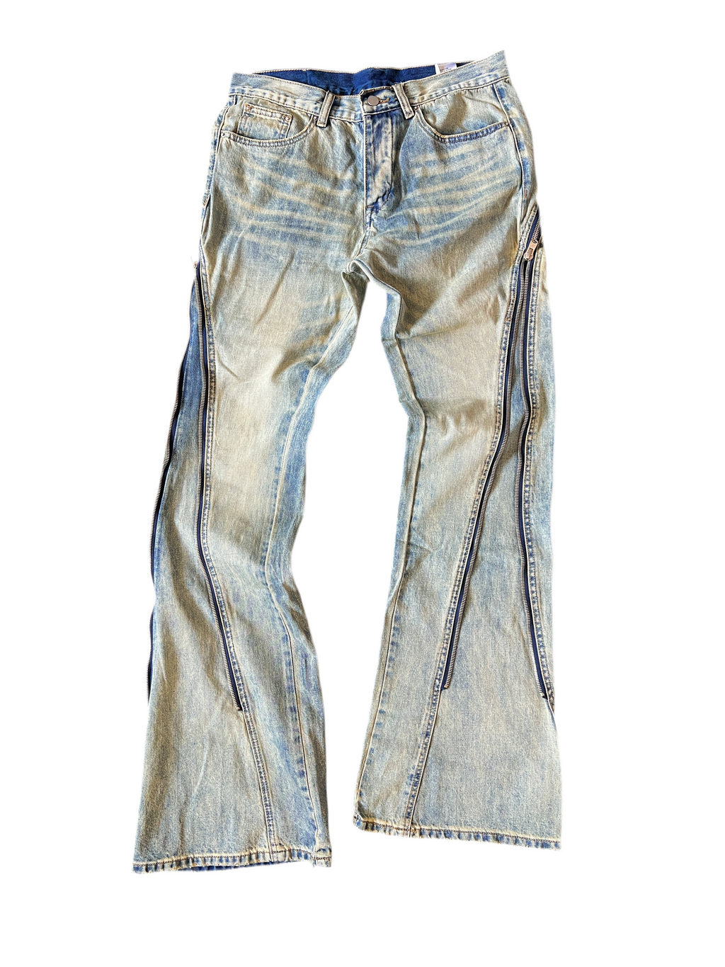 Zipper Flared Jeans